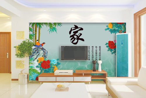时尚艺术背景墙 打造创意客厅