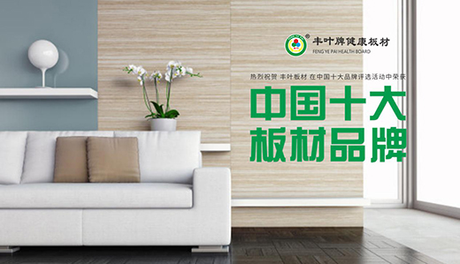 “中国十大板材品牌” 丰叶板材专业深耕