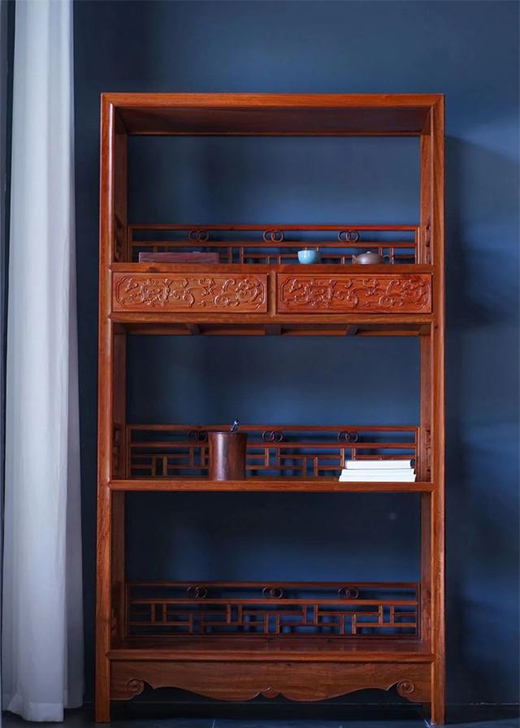 缅甸花梨书架，呈现一件红木家具完美的诠释