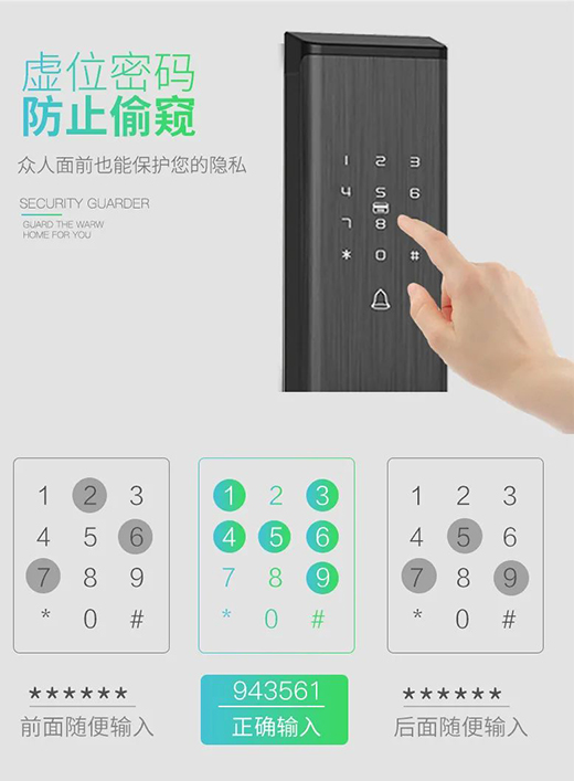 荣事达智能锁品牌防盗亦防尴尬 虚位密码新技术新科技