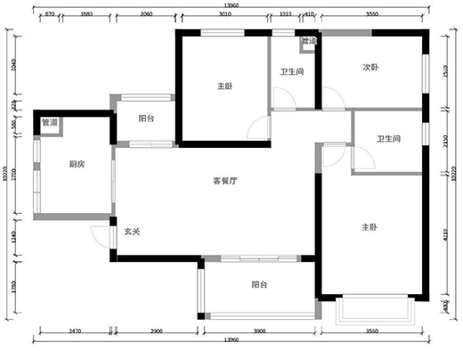 119平现代轻奢风四口之家，几何壁纸给沉静的空间增加几分低奢